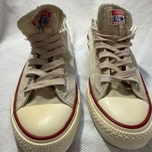 Converse Kids High-Top Sneakers - Beige and Red